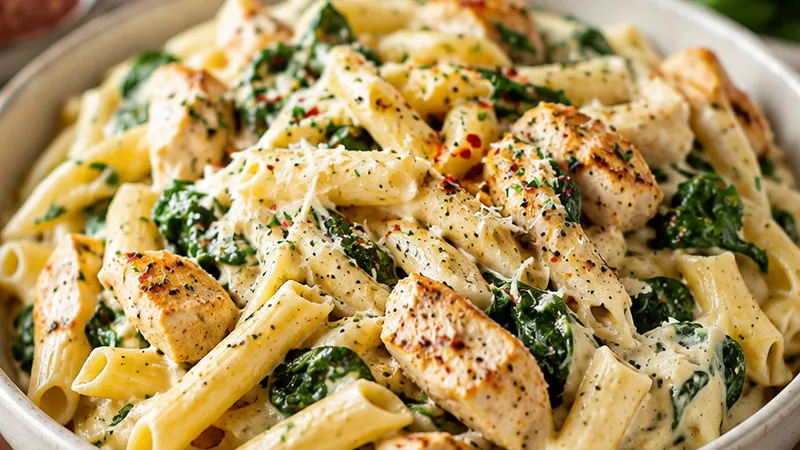 Chicken Spinach Pasta Recipe