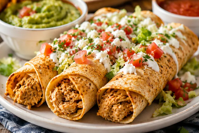 Chicken Taquitos Recipe, ready to serve