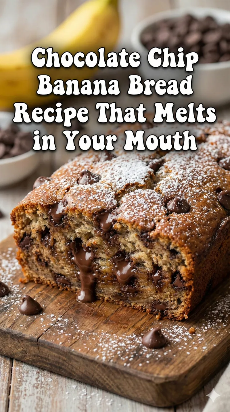 Chocolate Chip Banana Bread Recipe That Melts in Your Mouth Chocolate Chip Banana Bread Recipe That Melts in Your Mouth