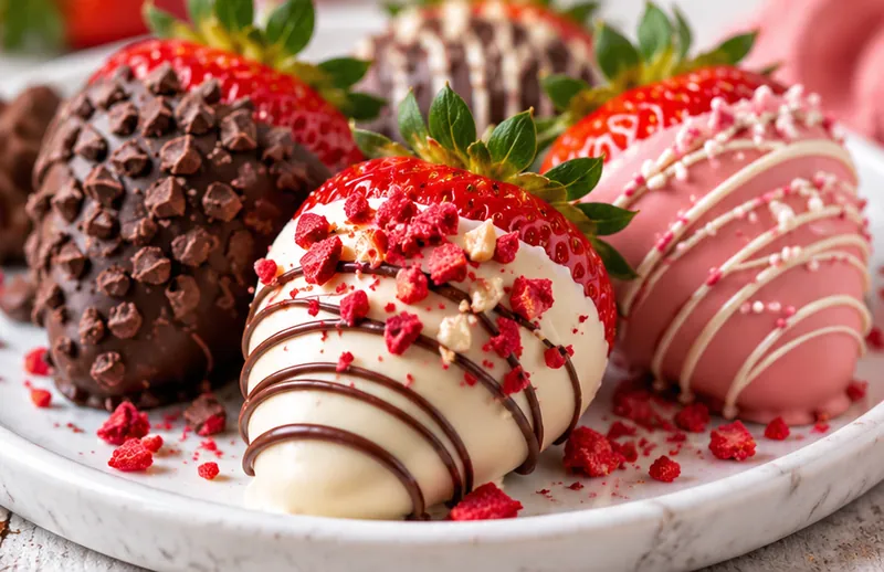 Chocolate Covered Strawberries, ready to serve