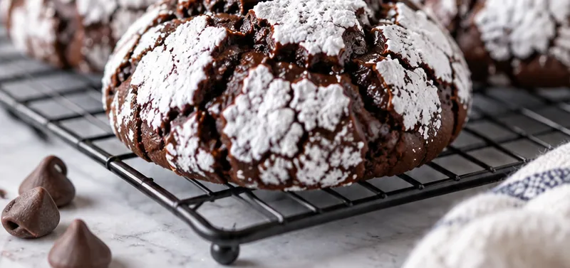 Chocolate Crinkle Cookies Recipe, ready to serve