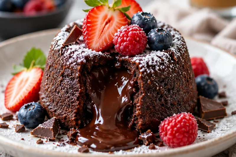 Chocolate Lava Cake Recipe, ready to serve