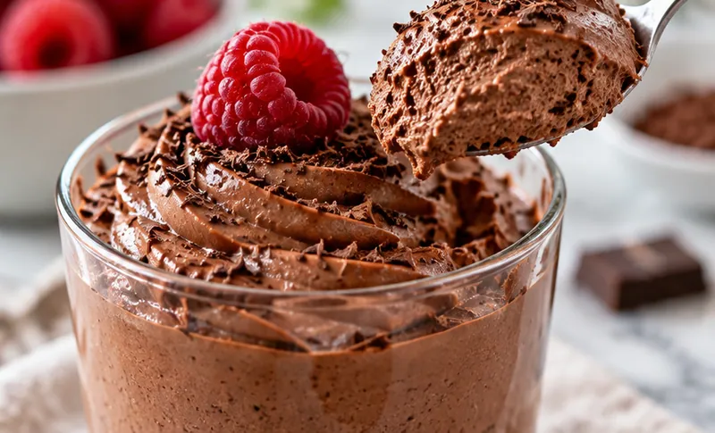 Chocolate Mousse That Melts in Your Mouth, ready to serve