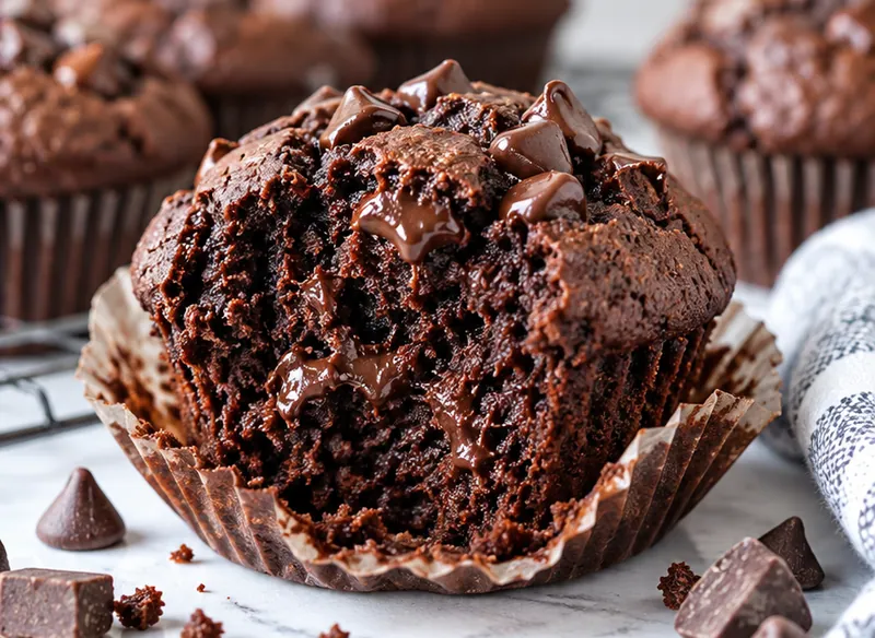 Chocolate Muffins Recipe, ready to serve