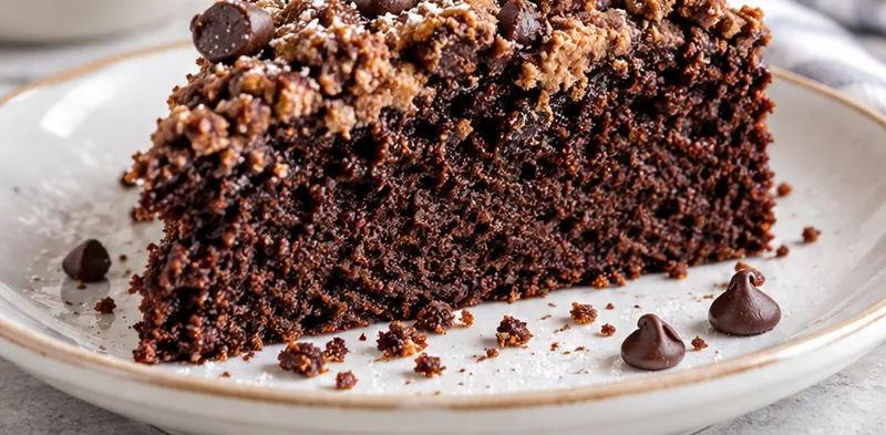 Chocolate Streusel Cake Recipe, ready to serve