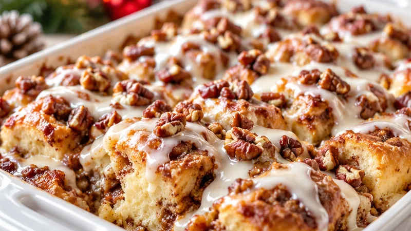 Christmas Morning Cinnamon Roll Casserole