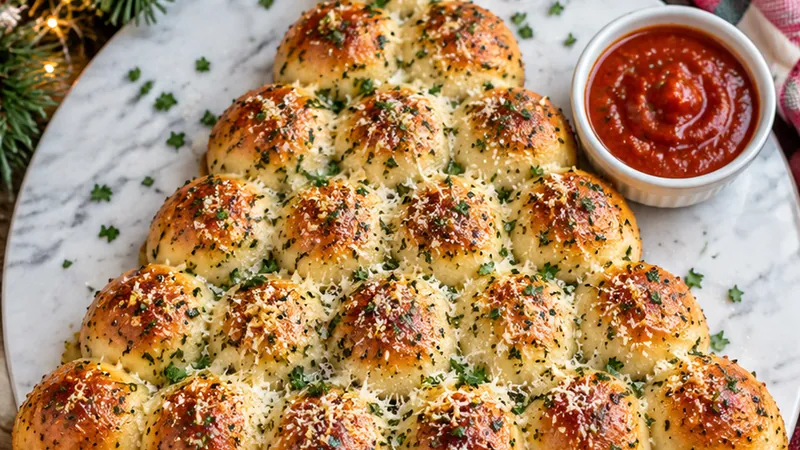 Christmas Tree Pull Apart Bread