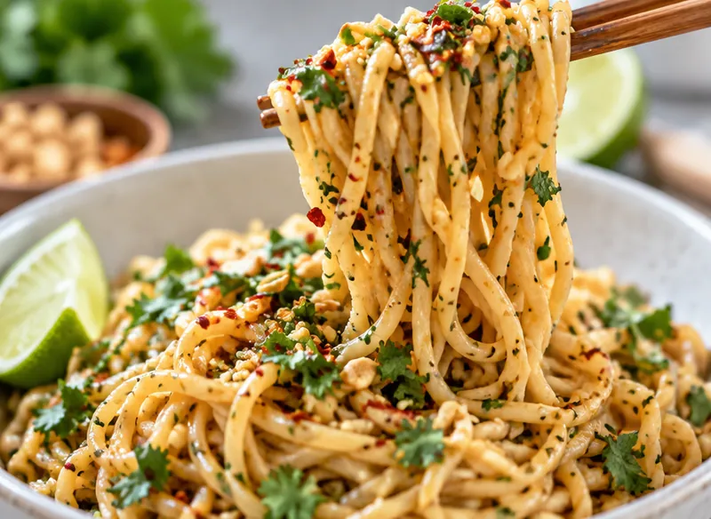 Cilantro Lime Noodles, ready to serve