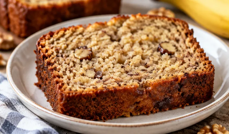 Classic Banana Bread Recipe, ready to serve