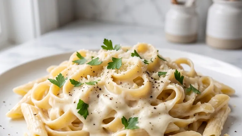 Classic Creamy Pasta with Rich Alfredo Sauce