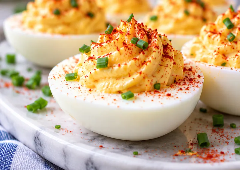 Classic Deviled Eggs, ready to serve