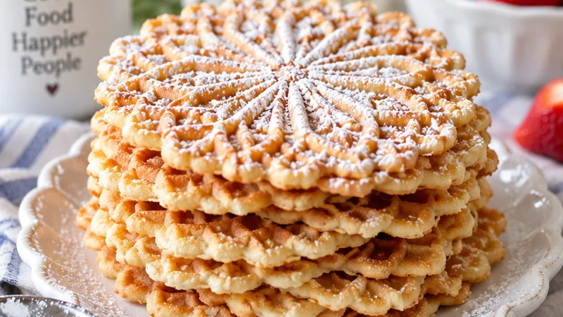 Classic Pizzelle Italian Waffle Cookies