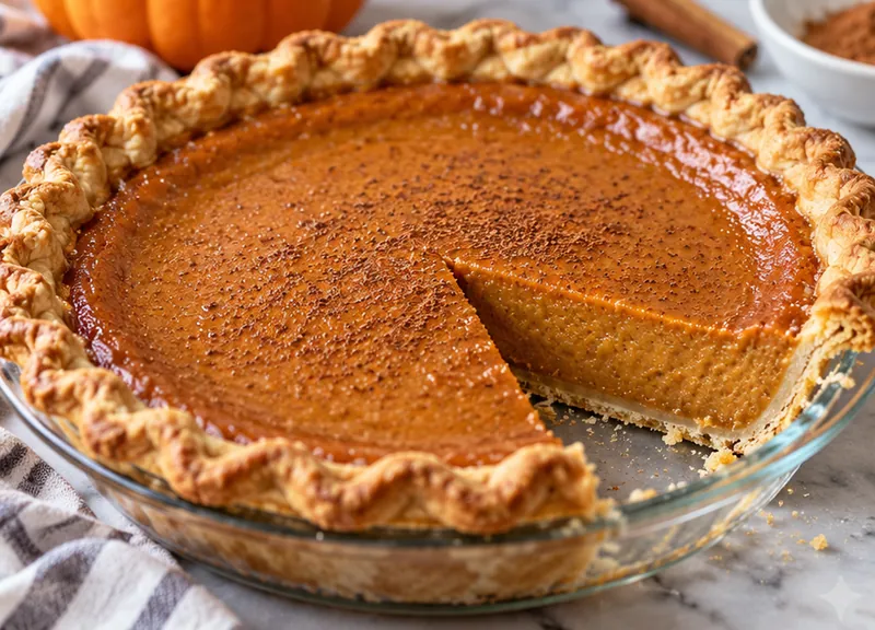 Classic Pumpkin Pie, ready to serve