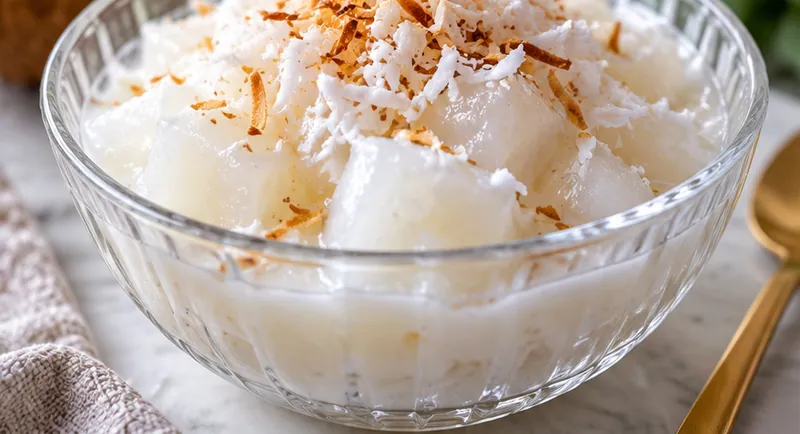Coconut Icy Pudding Recipe, ready to serve