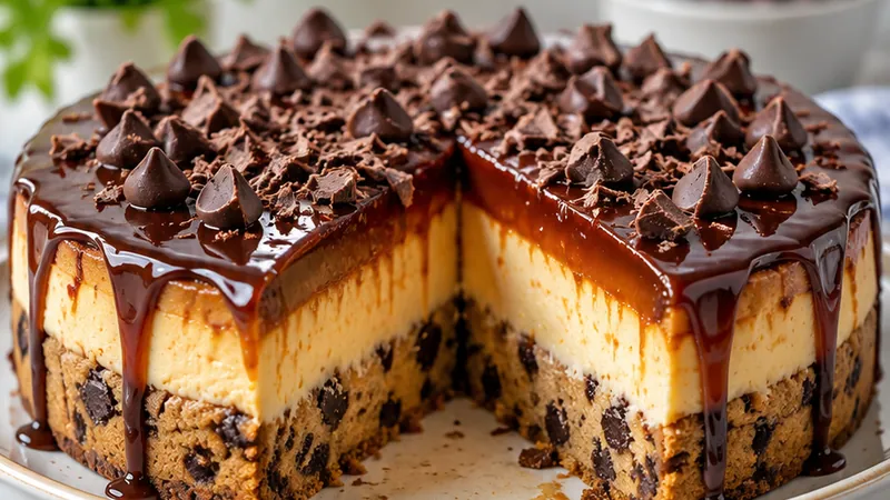 Cookie Cake with Flan and Chocolate