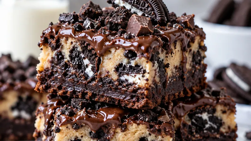 Cookie Dough Oreo Brownies