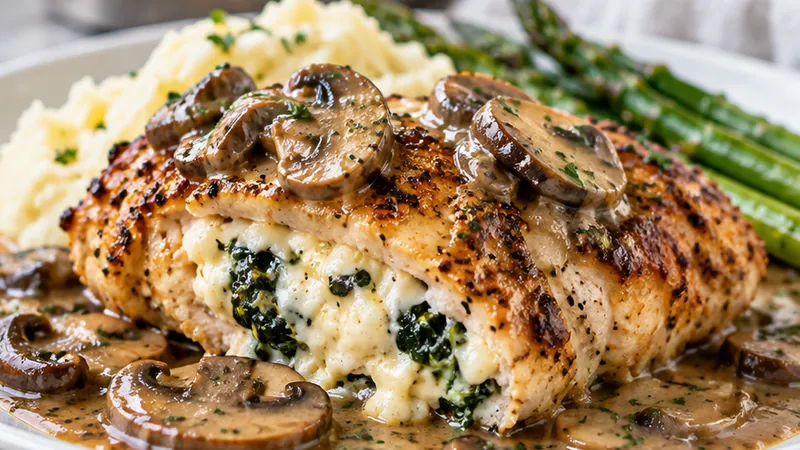 Copycat Olive Garden Stuffed Chicken Marsala