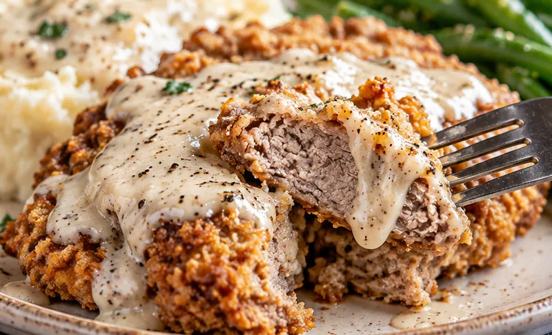 Copycat Pioneer Woman Chicken Fried Steak Recipe, ready to serve