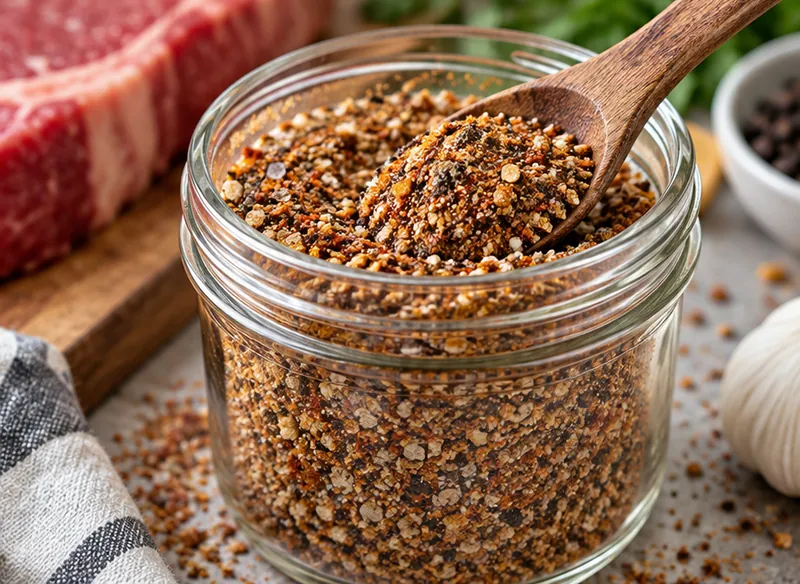 Copycat Texas Roadhouse Steak Rub Recipe, ready to serve