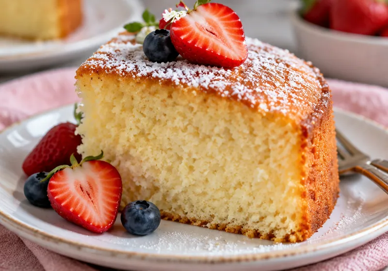Corn Flour Cake Recipe, ready to serve