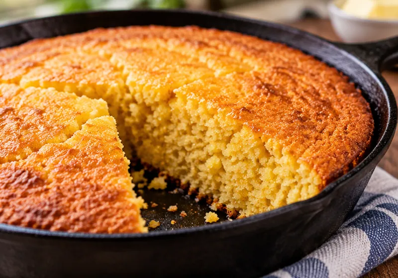 Classic Cornbread Recipe, ready to serve