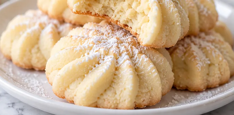 Cornstarch and Condensed Milk Cookies, ready to serve