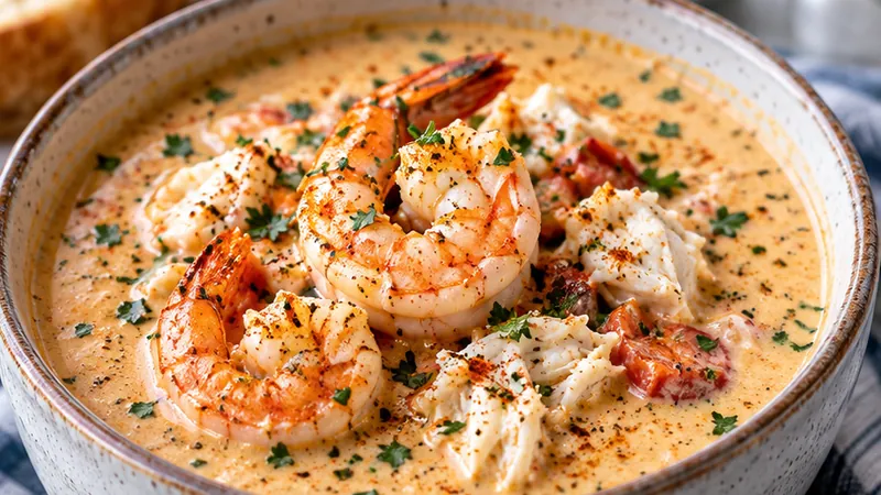Crab and Shrimp Seafood Bisque Recipe
