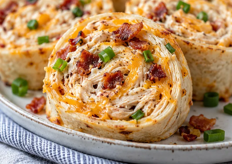 Crack Chicken Pinwheels Recipe, ready to serve