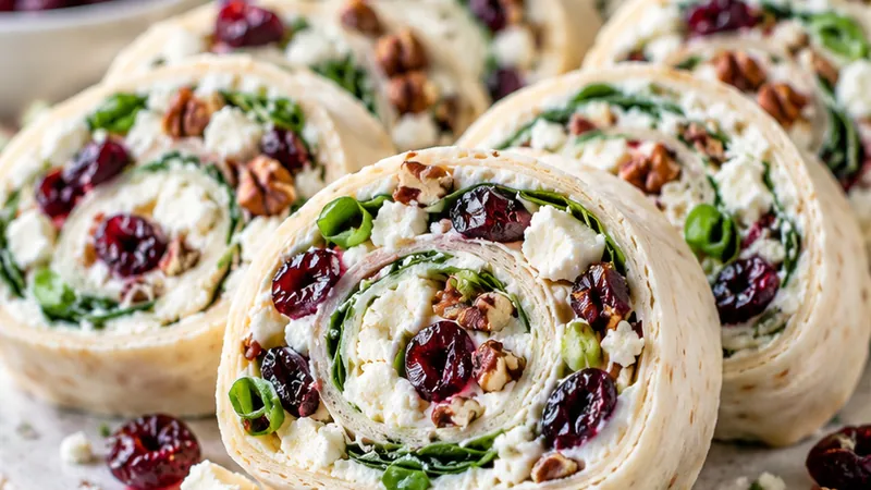 Cranberry Feta Pinwheels