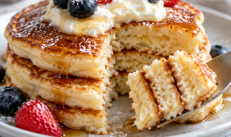 Cream Cheese Pancakes Recipe, ready to serve