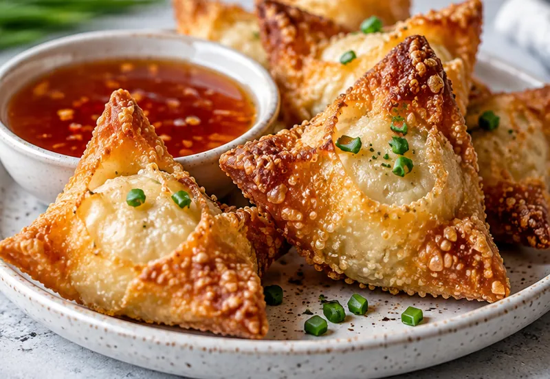 Cream Cheese Wontons, ready to serve