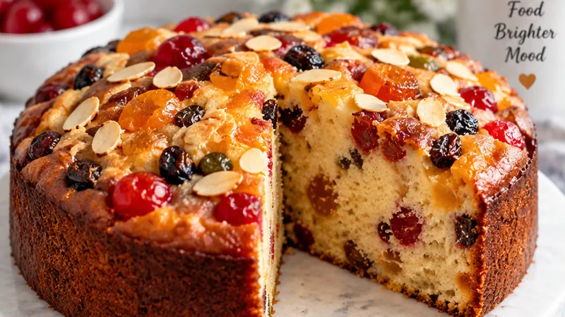 Creamy and Spongy Fruit Cake Recipe