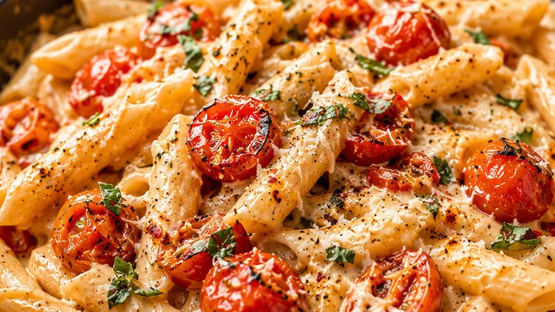 Creamy Burst Cherry Tomato Pasta (20-Minute Dinner)