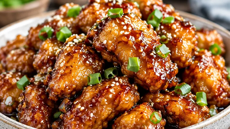 Crispy Chinese Honey Garlic Chicken