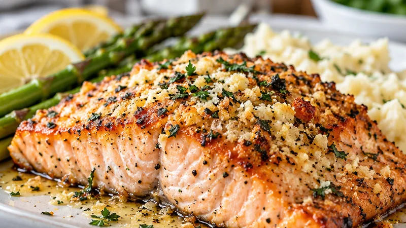 Crispy Garlic Parmesan Salmon Recipe