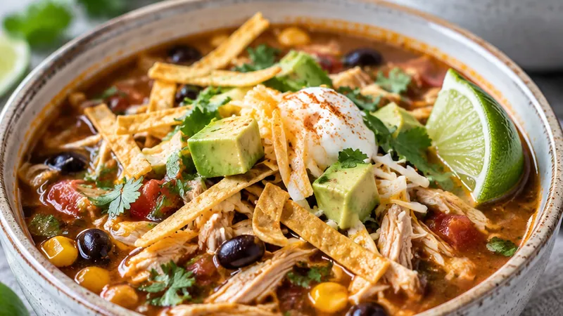 Crockpot Chicken Tortilla Soup