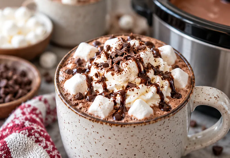 Crockpot Hot Chocolate, ready to serve