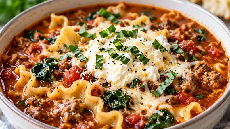Crockpot Lasagna Soup