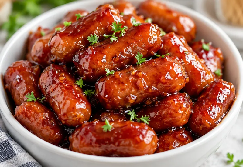 Crockpot Little Smokies, ready to serve