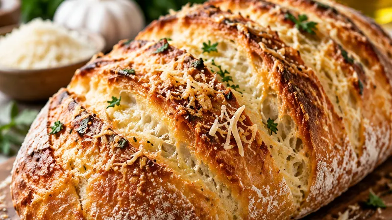 Crusty Italian Parmesan Bread Recipe