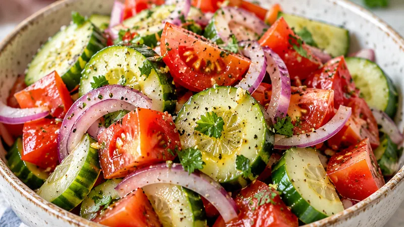 Cucumber Tomato Onion Salad