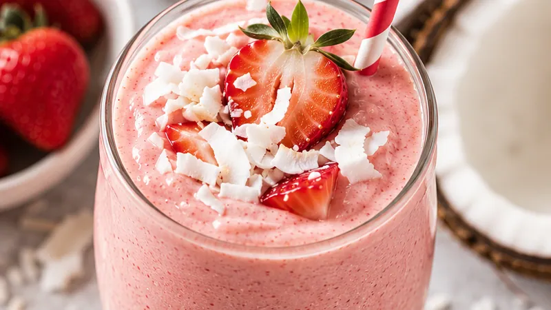 Dairy-Free Strawberry Coconut Smoothie
