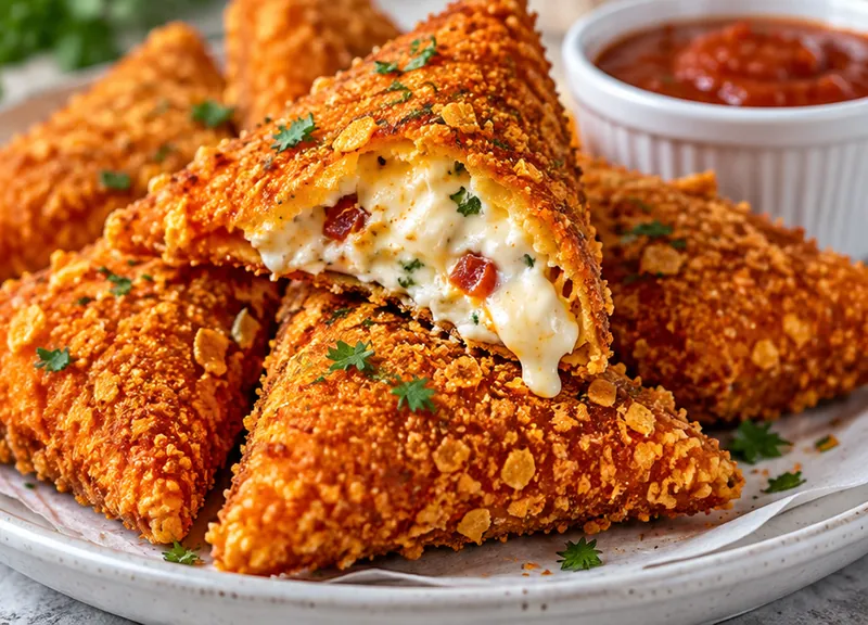 Delicious Fried Cheese Stuffed Doritos Recipe, ready to serve