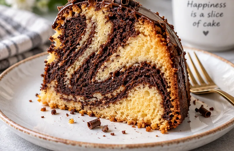 Delicious Marble Cake Recipe, ready to serve