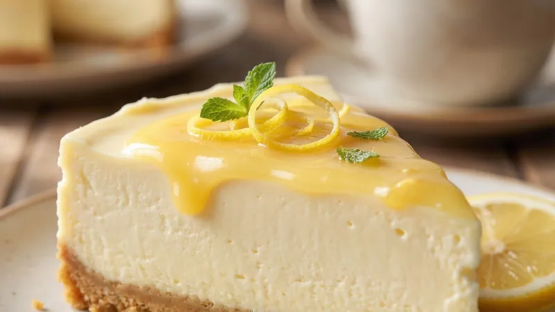 No Bake Lemon Cheesecake