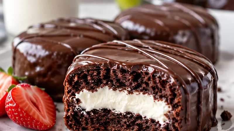 Ding Dong Cake with Cream Filling Recipe