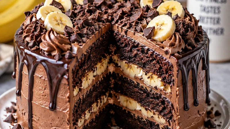 Double Chocolate Banana Layer Cake