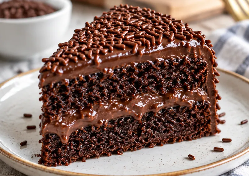 Easy Brigadeiro Cake Recipe, ready to serve