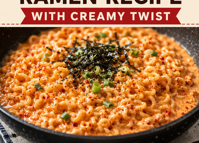 Easy Buldak Ramen Recipe with Creamy Twist, ready to serve