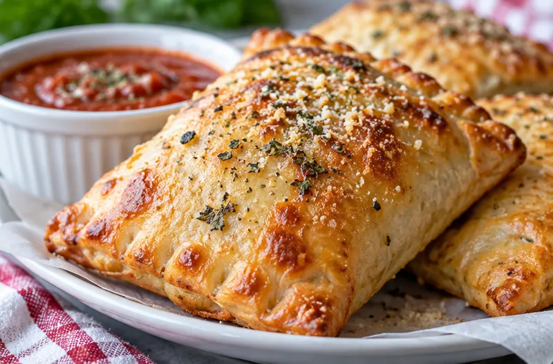 Easy Cheesy Homemade Pizza Pockets Recipe, ready to serve